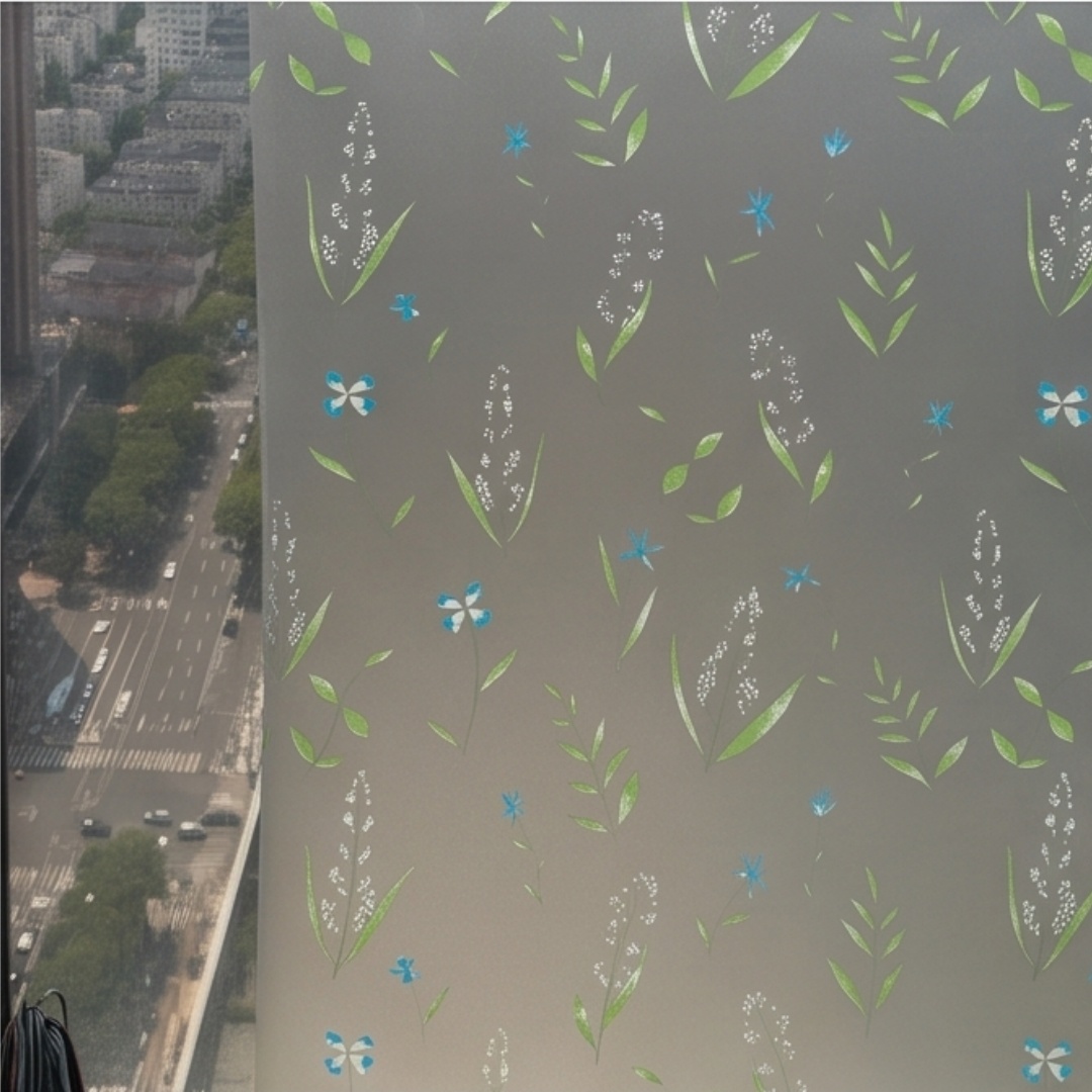 Zelfklevende frisse bloemenbla - Window Insulation Film recensie en prijs
