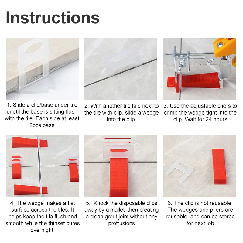 100 stuks keramische tegel-niv - Tile Leveling Clip recensie en prijs